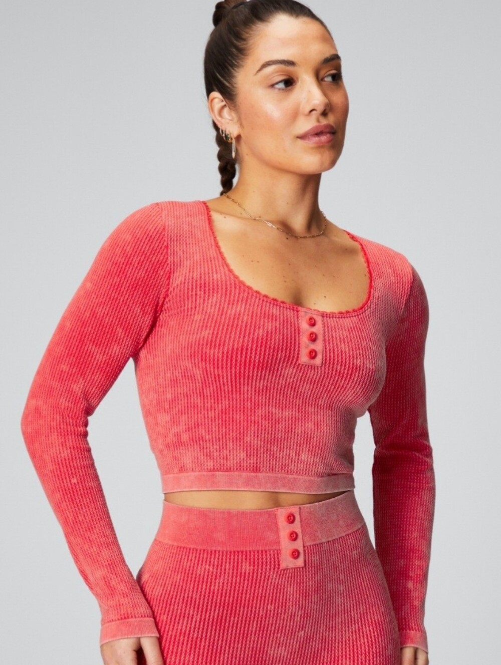 Fabletics Cable Knit Long Sleeve Top